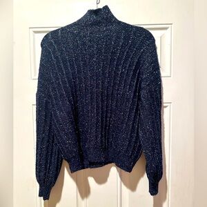 Free People Molly Bracken Navy Sparkle Sweater Size S New with tags